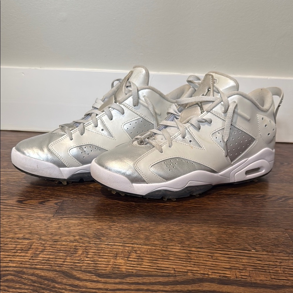 Air Jordan 6 Low Golf Shoe ‘Gift Giving Pack’ - Metallic Silver/Photon - Men 13